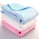 Baby Blanket & Swaddling Newborn Thermal Soft Fleece Blanket Solid